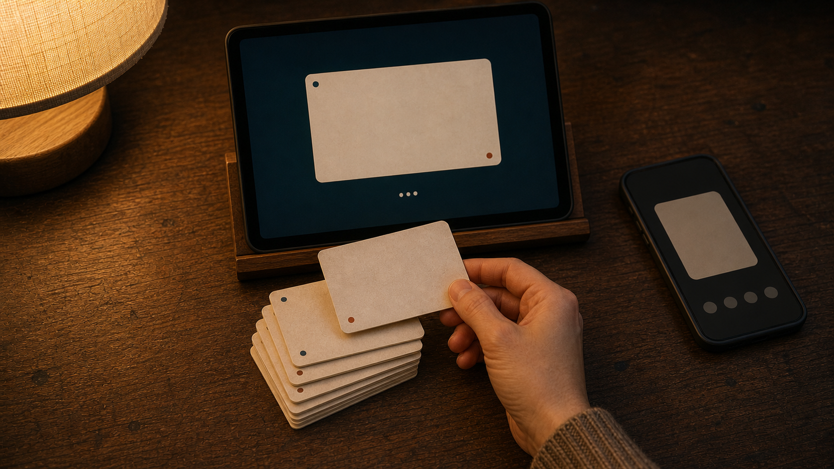 AI flashcard tutor quizzes one due card while the official FSRS review waits in the app.